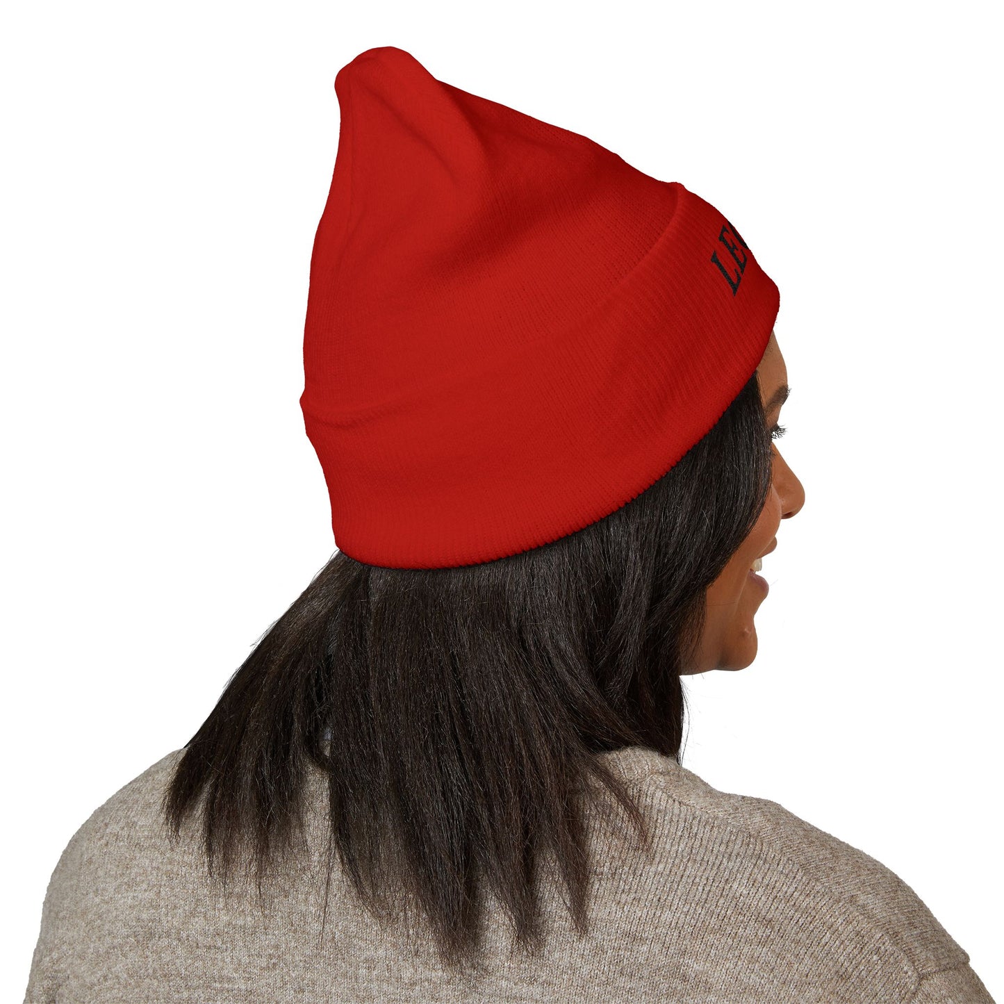 LEGEND embroidered cuffed beanie | Embroidery knit hat