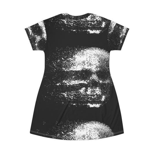 Cinco de Mayo Skull T‑Shirt Dress – Grunge Día de Muertos Graphic AOP