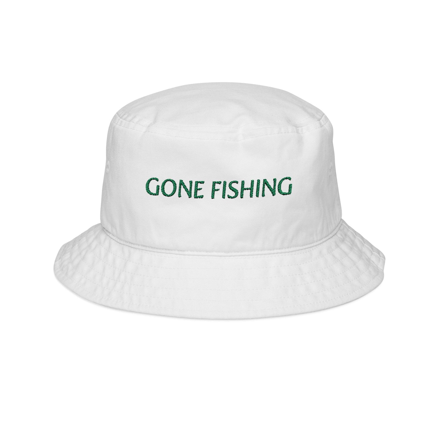 Gone Fishing bucket hat | embroidered fishing slogan