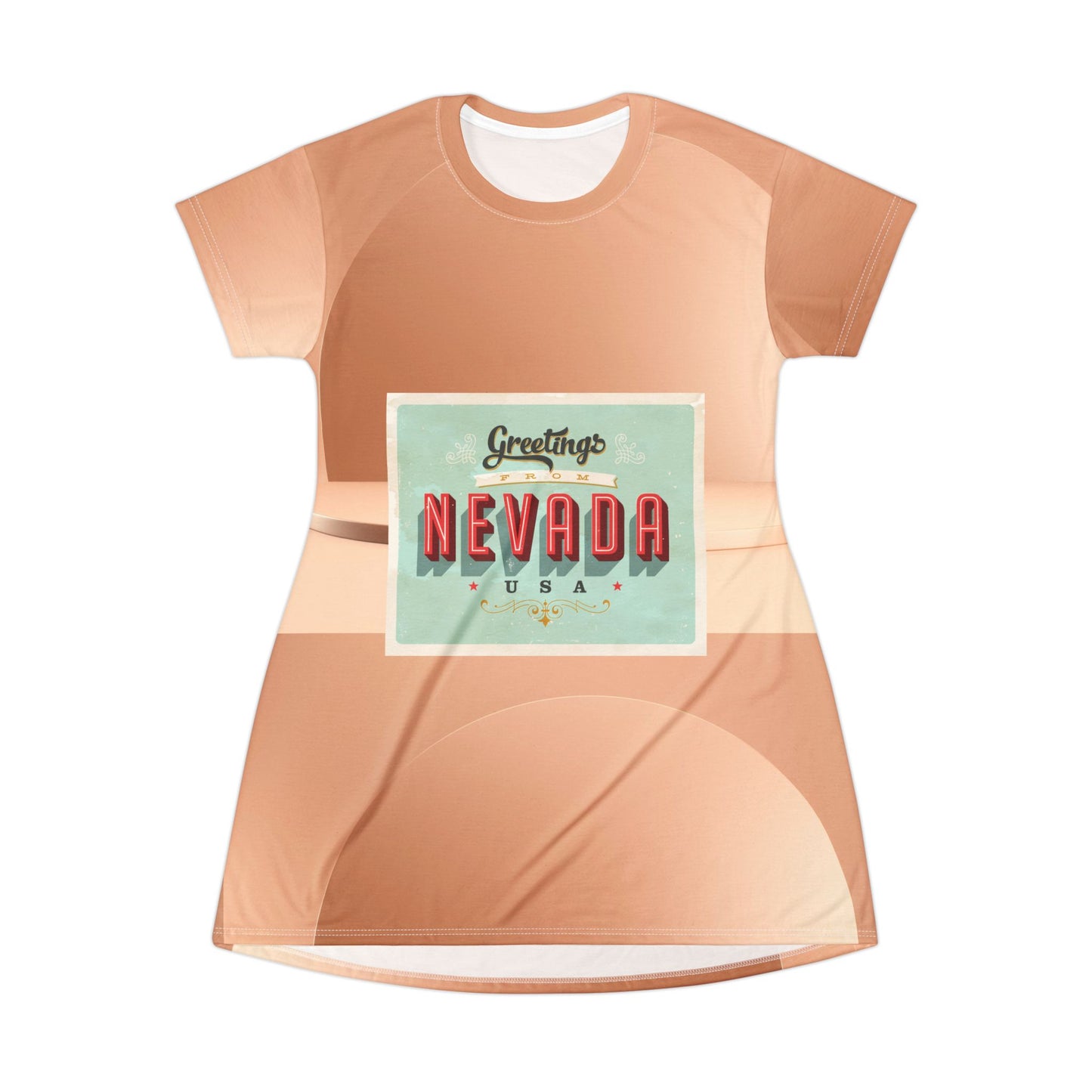 Nevada Vintage Postcard T-Shirt Dress