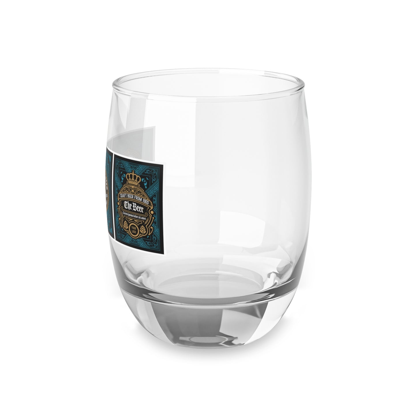 Vintage Whiskey Label Stemless Glass — Old Bourbon & Aged Barrel Design
