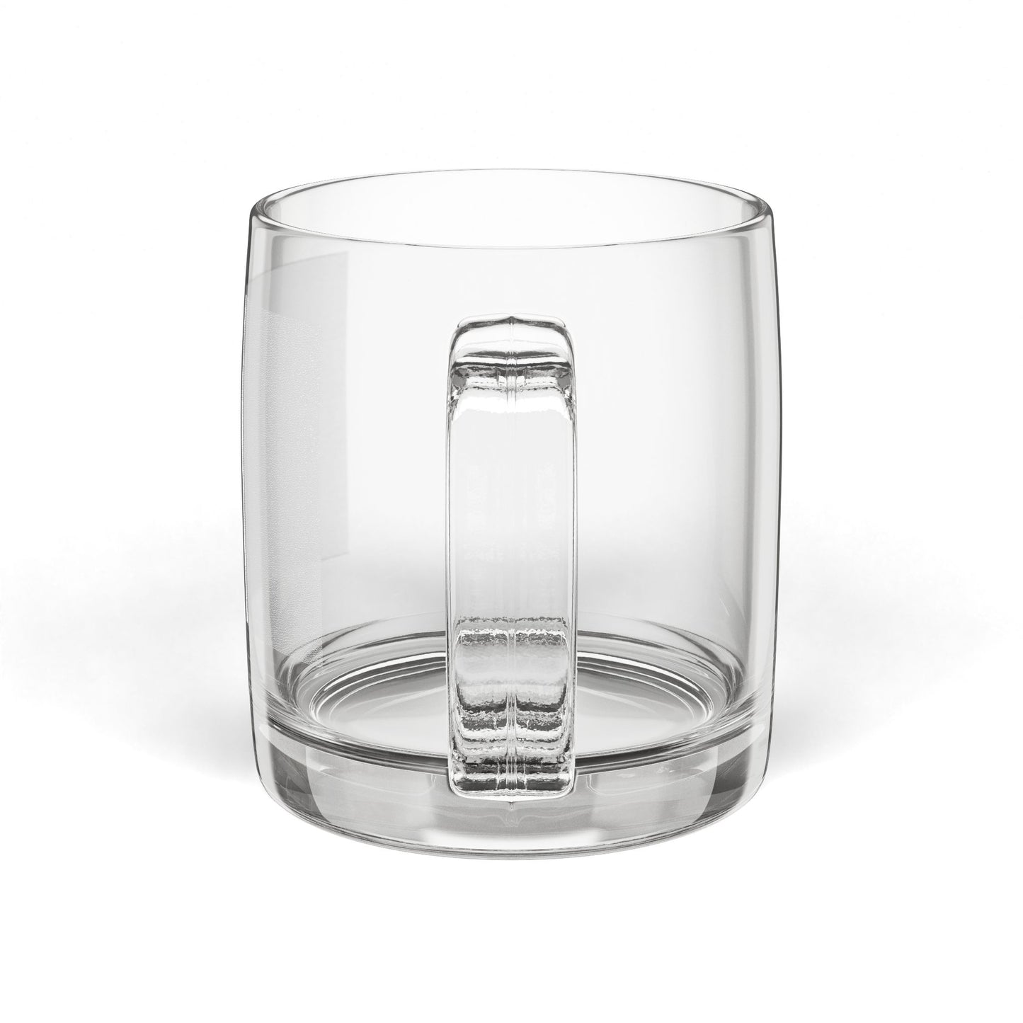 Engravable Glass Coffee Mug — 12.25oz Clear Personalized Cup
