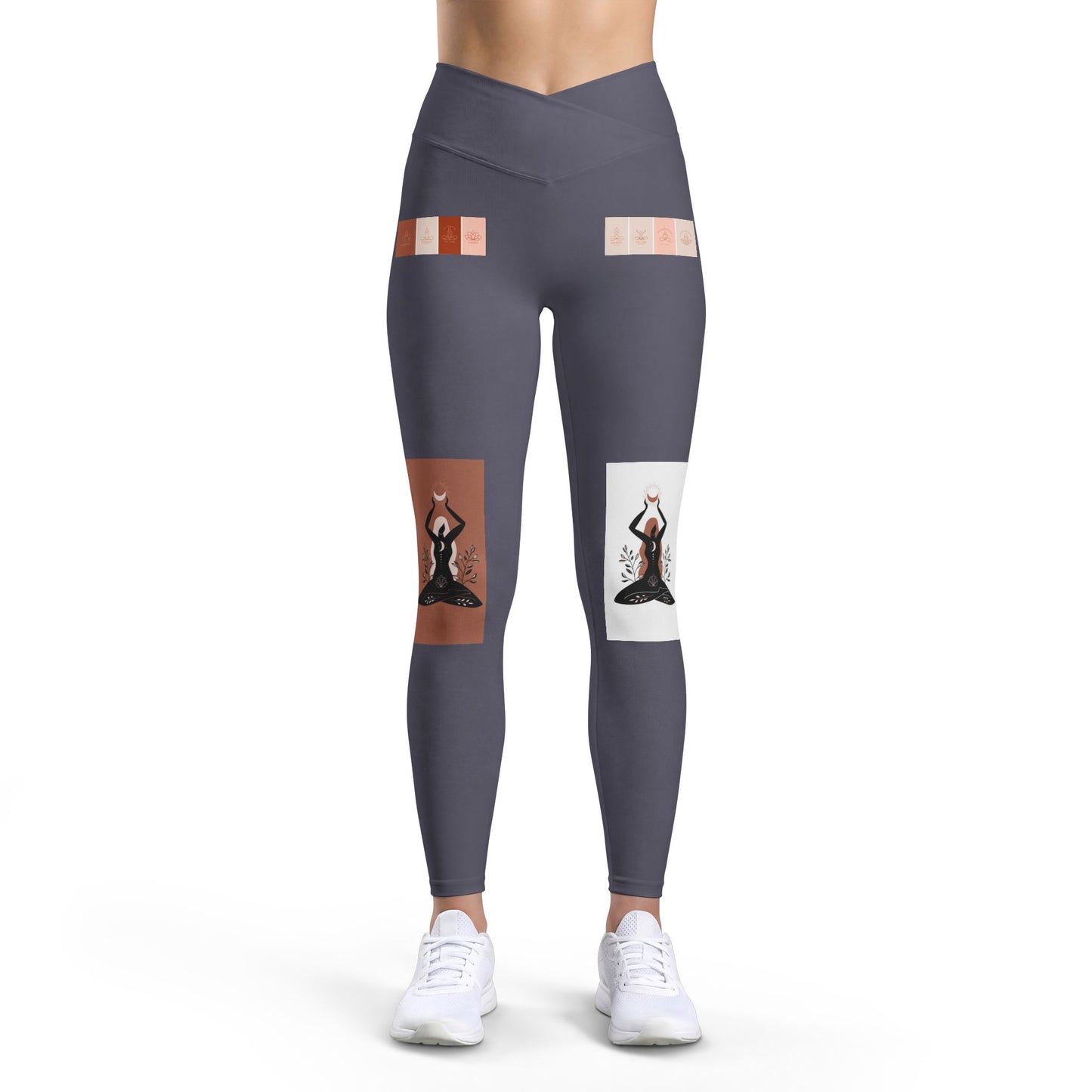 Yoga Silhouette Leggings | Women's Leggings, Meditation Pose Design