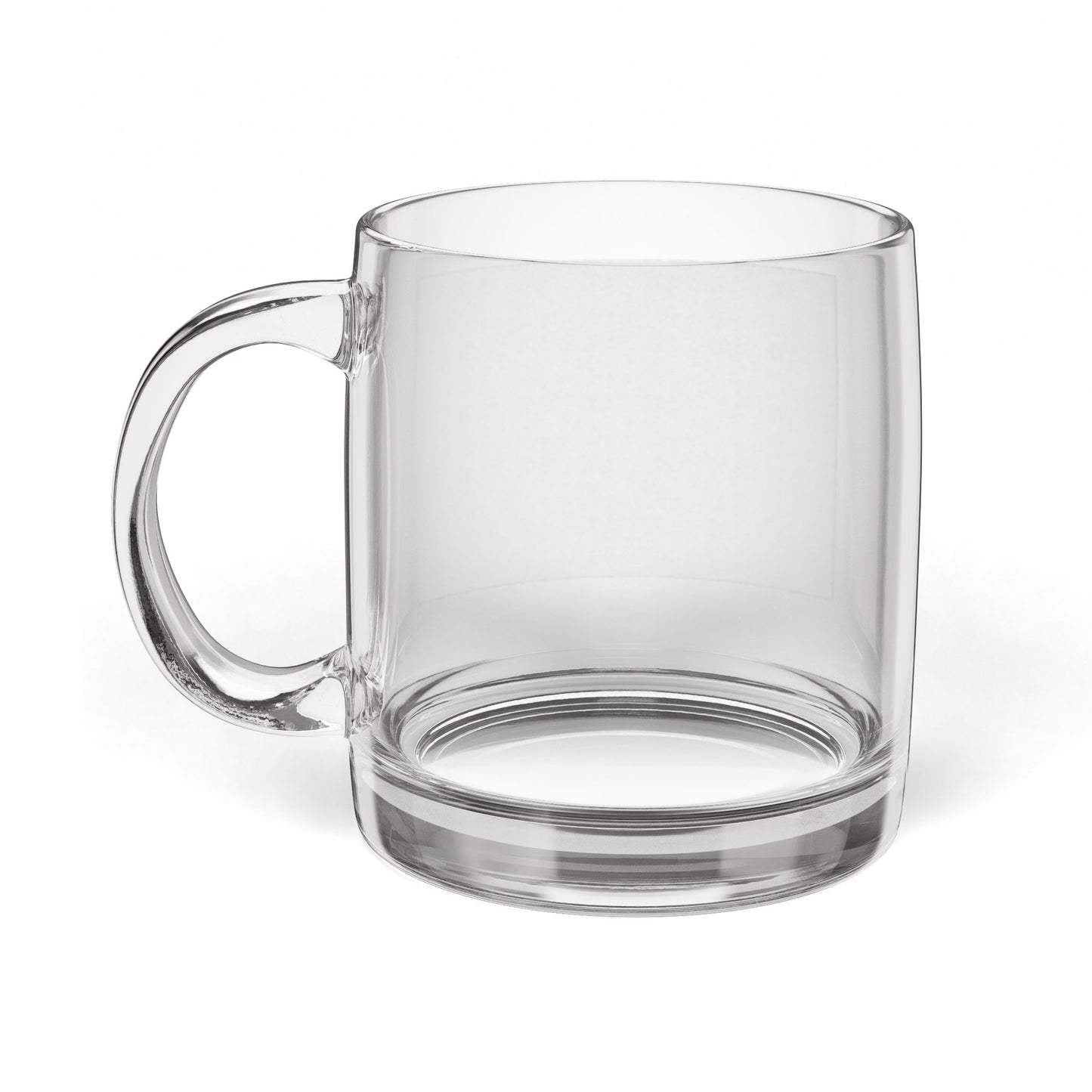 Engravable Glass Coffee Mug — 12.25oz Clear Personalized Cup