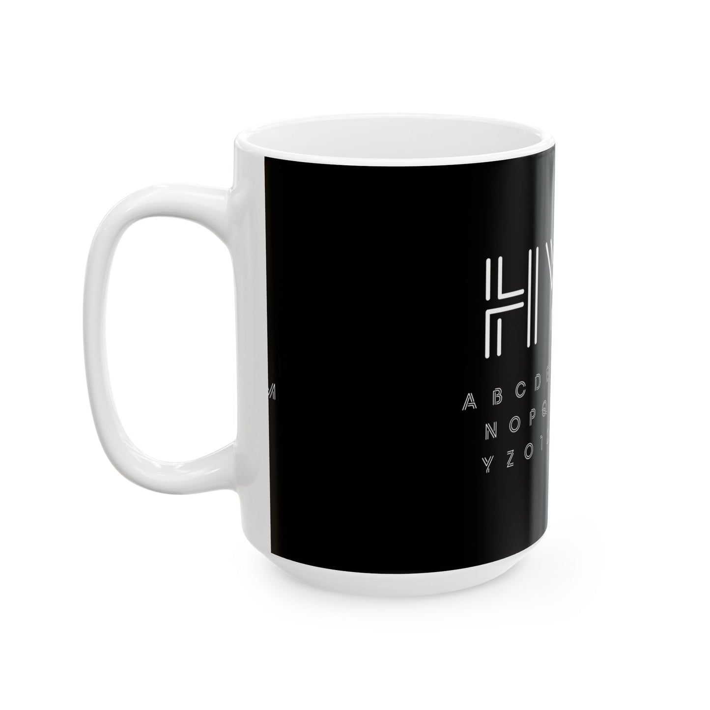 HYPE neon alphabet mug | Ceramic Mug