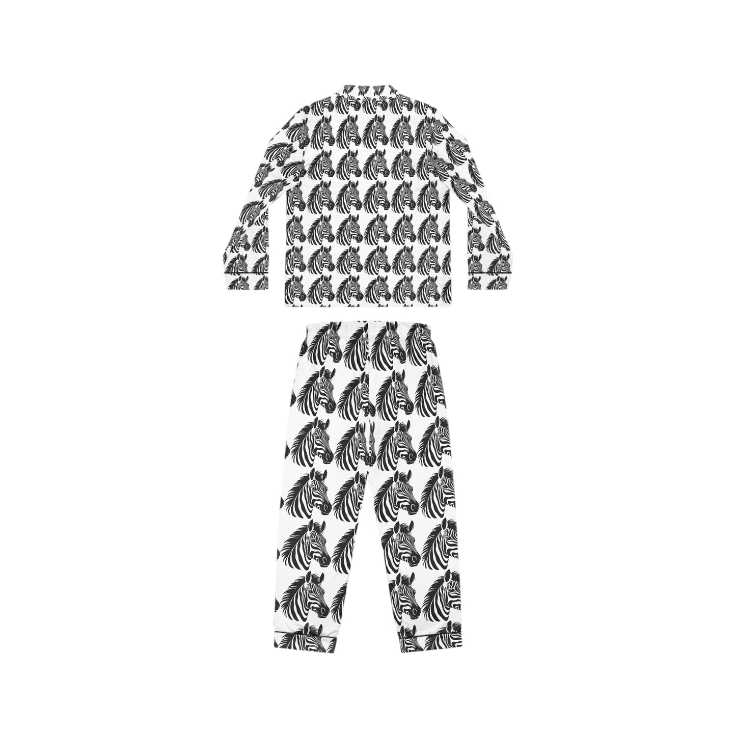 Zeus Zebra Pajamas Women's Satin Pajamas (AOP)