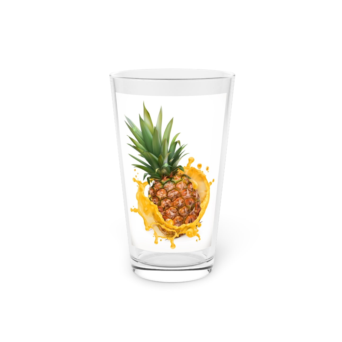Pineapple Splash Pint Glass – 16oz Tropical Beer & Cocktail Glass