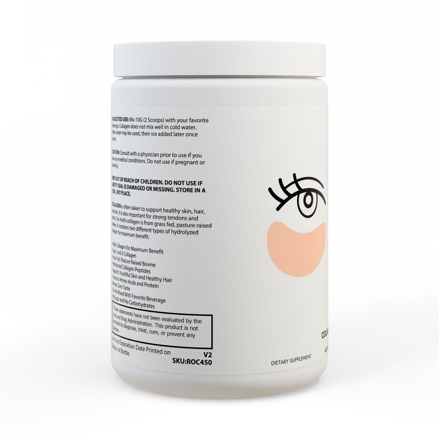 Collagen Peptides Type I & III Supplement (350g, 12.3oz)