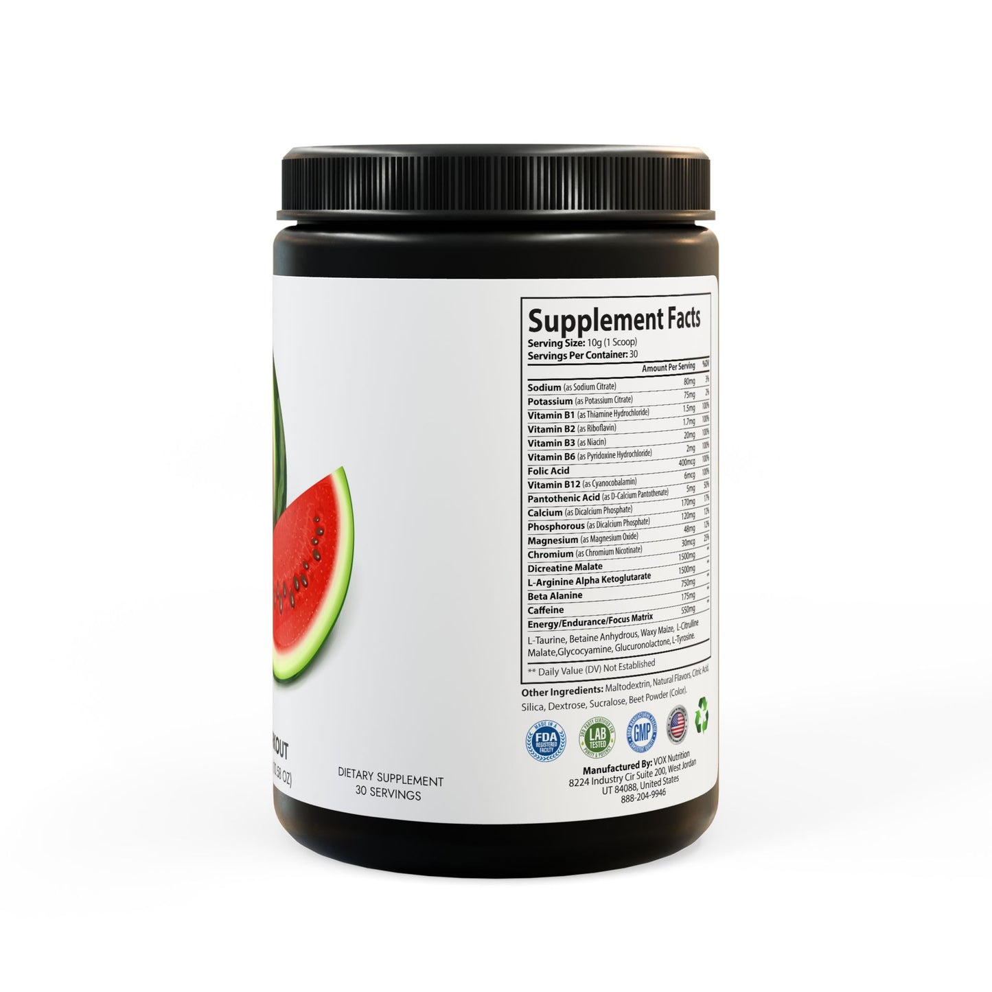 Pre-Workout Supplement, Watermelon (300g, 10.58oz)