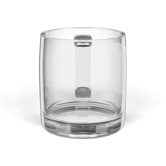 Engravable Glass Coffee Mug — 12.25oz Clear Personalized Cup