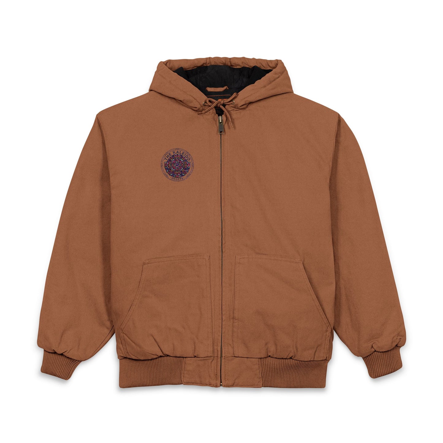 Men's Embroidered Hooded Work Jacket – Small Chest Galaxy Emblem