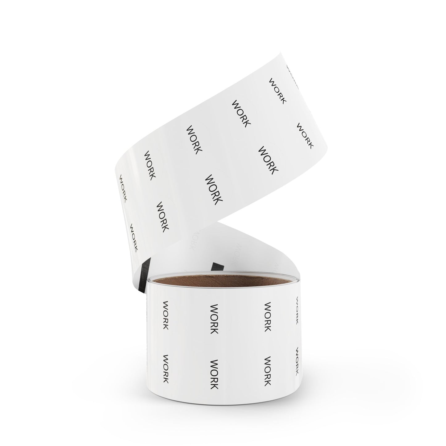 WORK round sticker | label rolls, office organization, white circle stickers