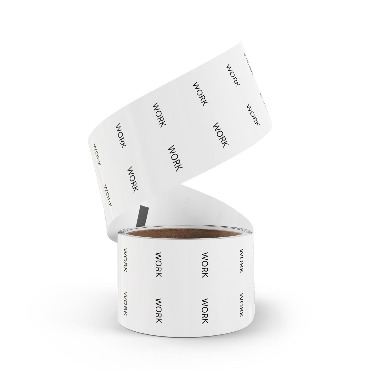 WORK round sticker | label rolls, office organization, white circle stickers