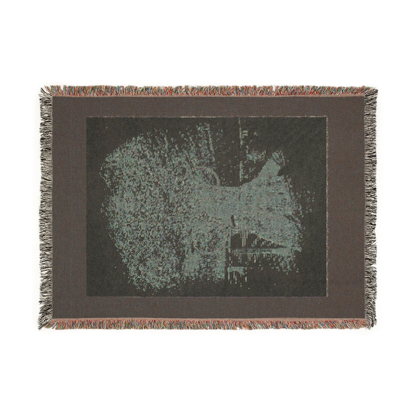 Vintage Romantic Woven Blanket – Floral Couple Tapestry Throw