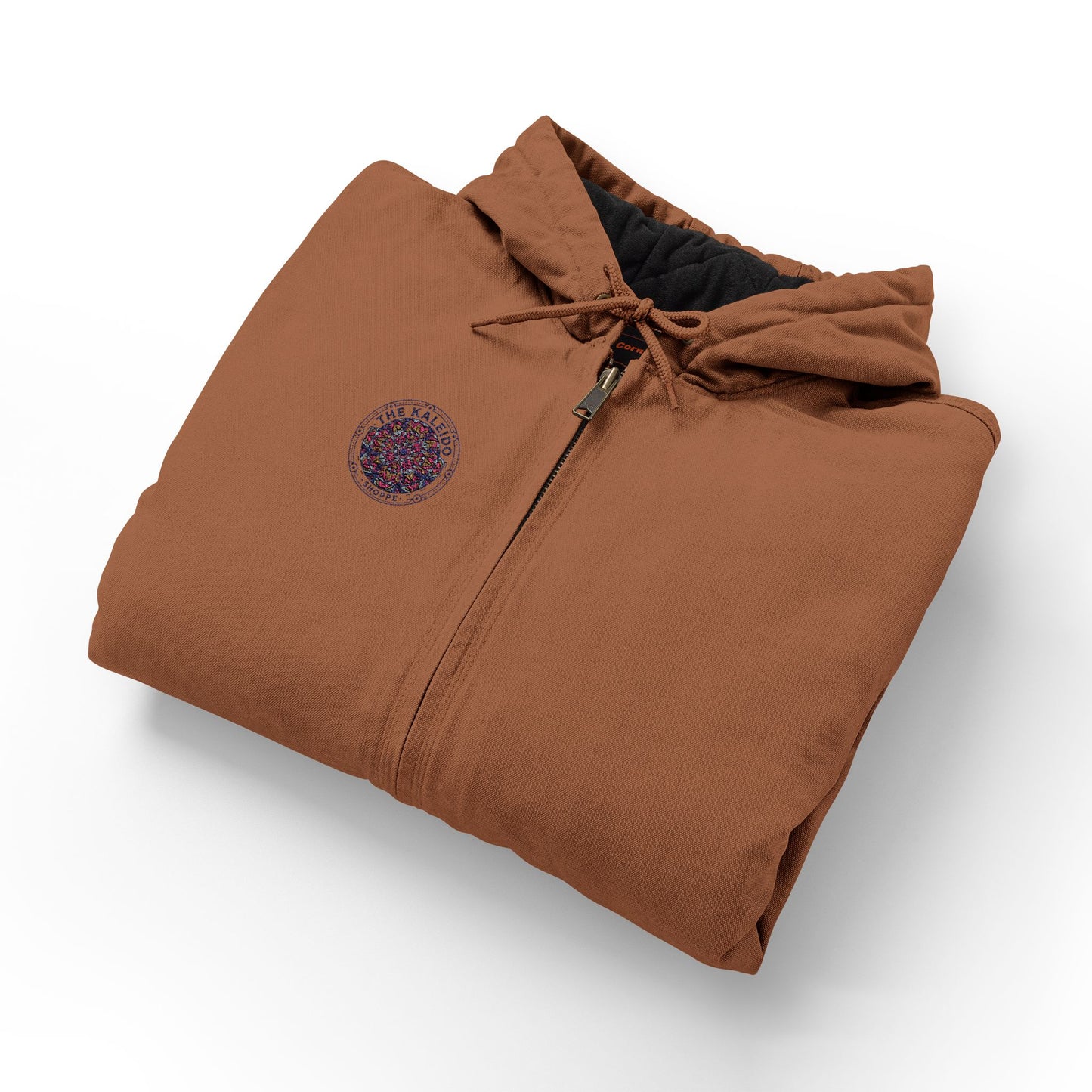 Men's Embroidered Hooded Work Jacket – Small Chest Galaxy Emblem