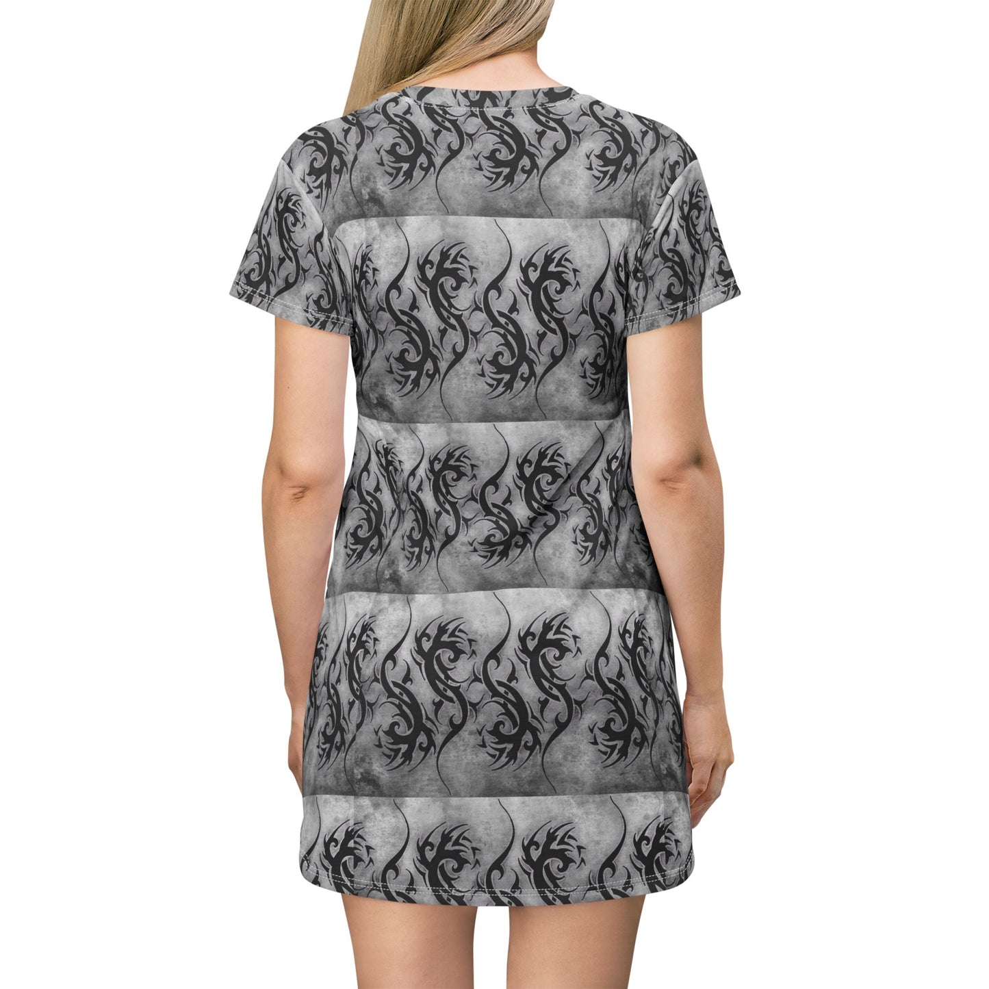 Washington Postcard T-Shirt Dress – 'Greetings from Washington' All-Over Print