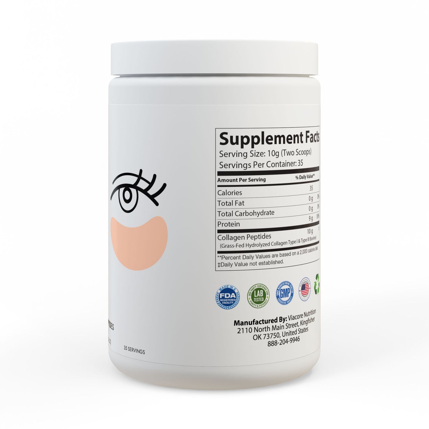 Collagen Peptides Type I & III Supplement (350g, 12.3oz)