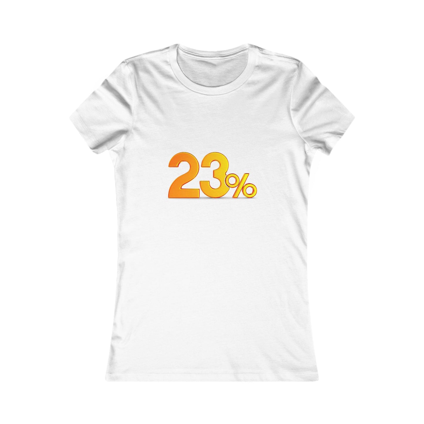 23% Retro Graphic Tee — Women's Funny Minimalist Percentage Shirt