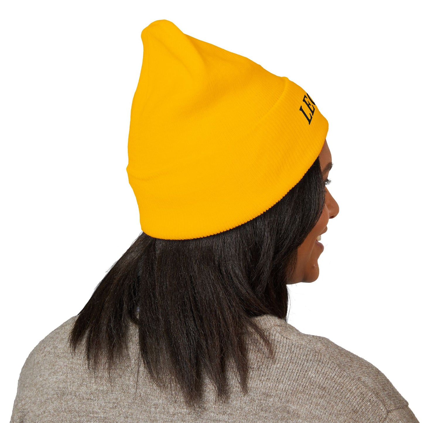 LEGEND embroidered cuffed beanie | Embroidery knit hat